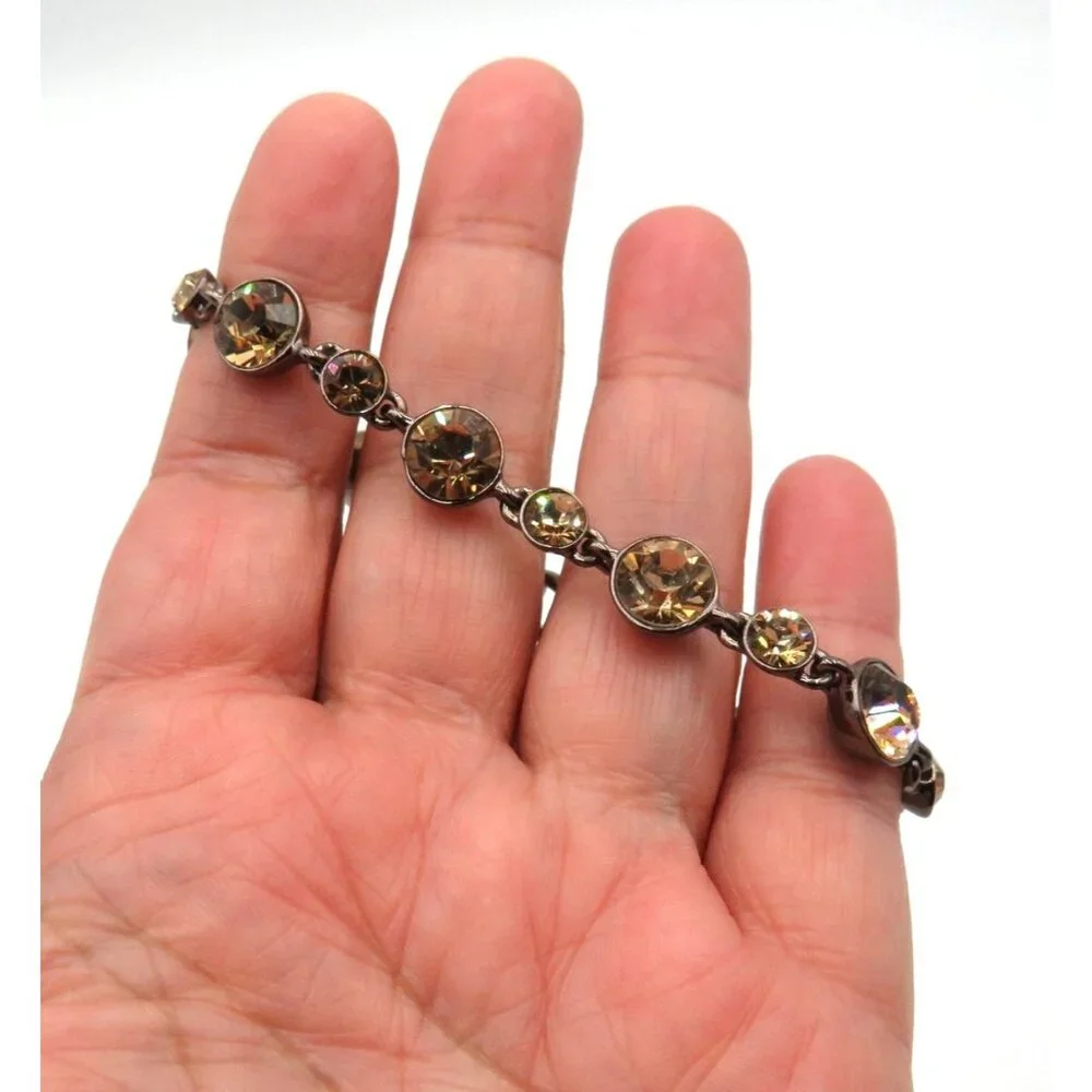 Givenchy Bracelet Womens Crystal Rose Gold Tone Designer Signed Gift Jewelry‎